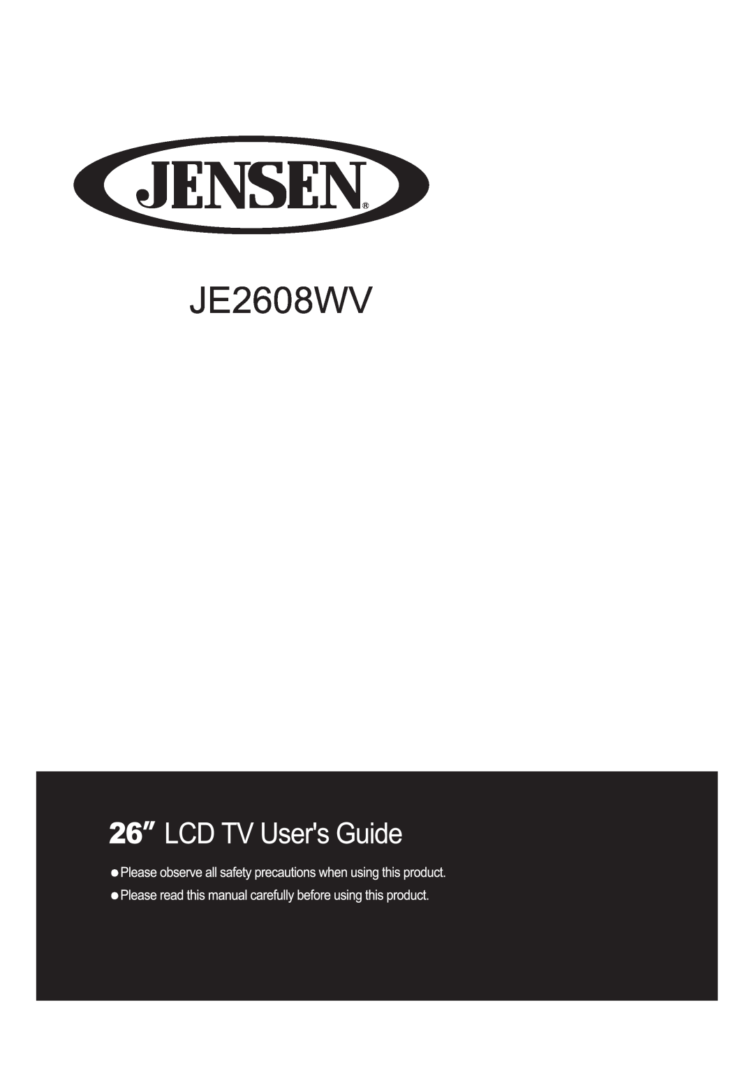 Jensen JE2608WV manual 