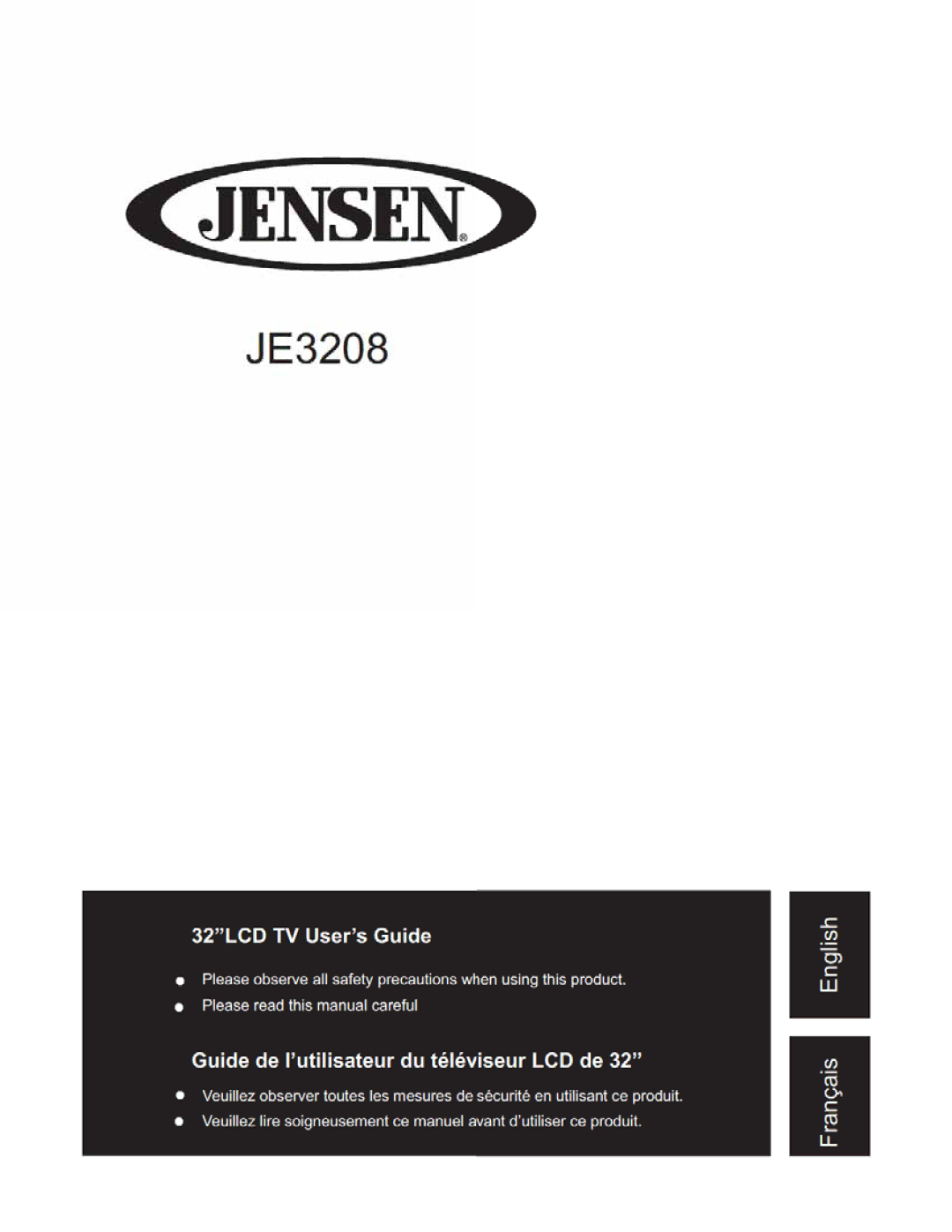 Jensen JE3208 manual 