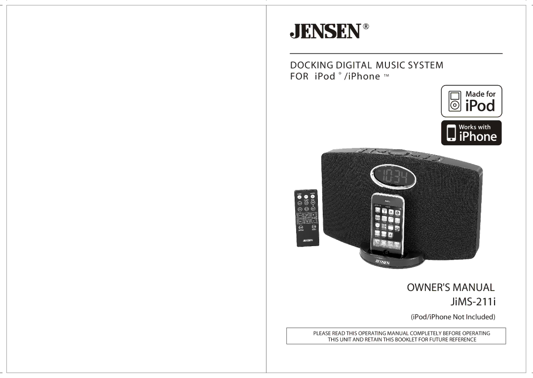 Jensen JiMS-211i owner manual 