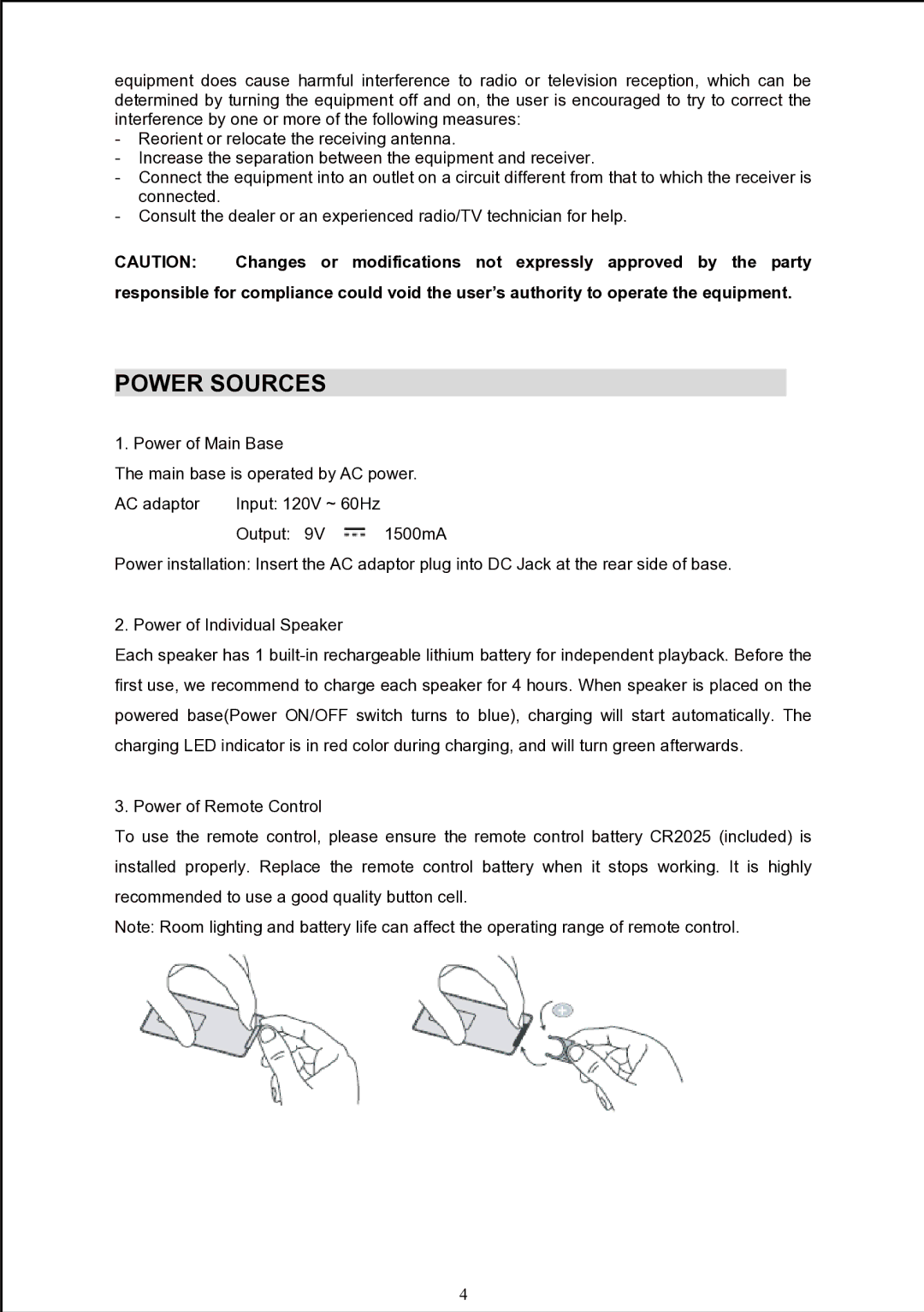 Jensen JiSS-585 user manual Power Sources 