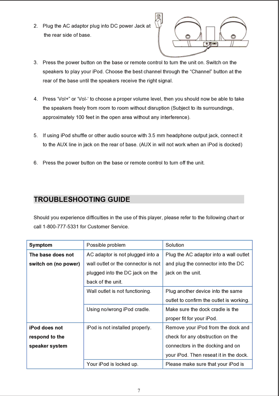 Jensen JiSS-585 user manual Troubleshooting Guide 