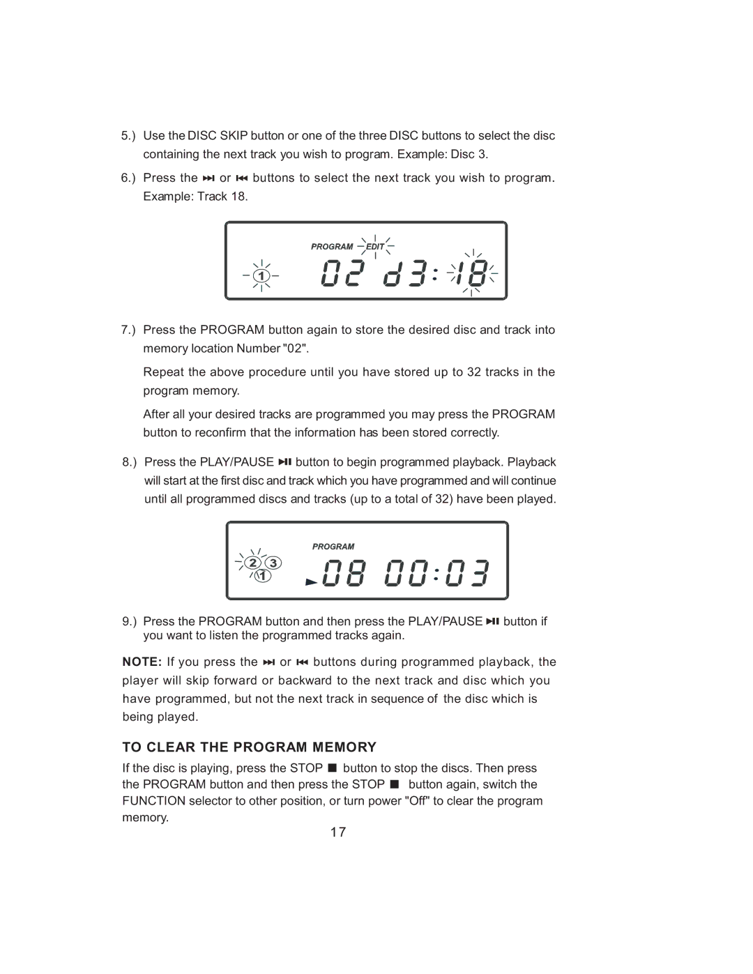 Jensen JMC-1000 manual To Clear the Program Memory 