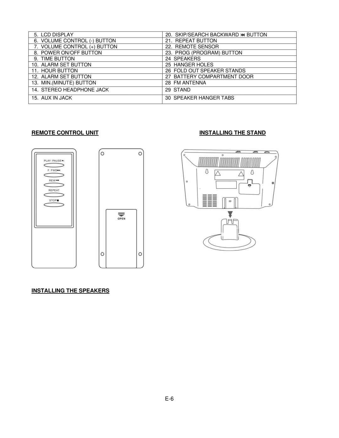 Jensen JMC-180 user manual 