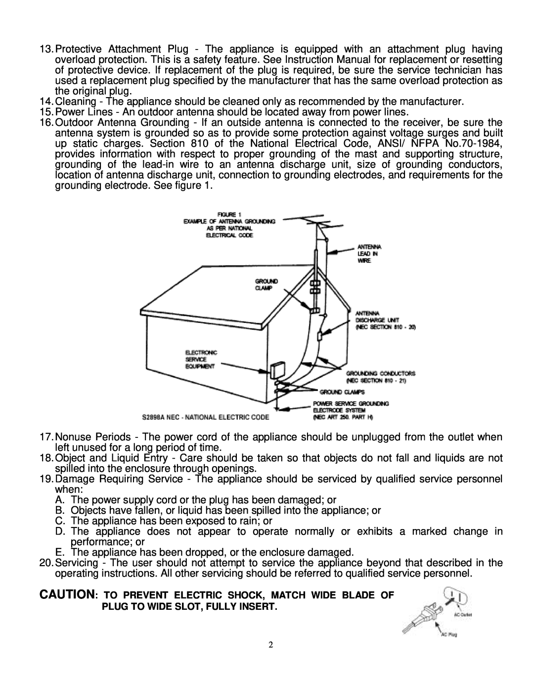 Jensen JMC-326 instruction manual C.The appliance has been exposed to rain or 