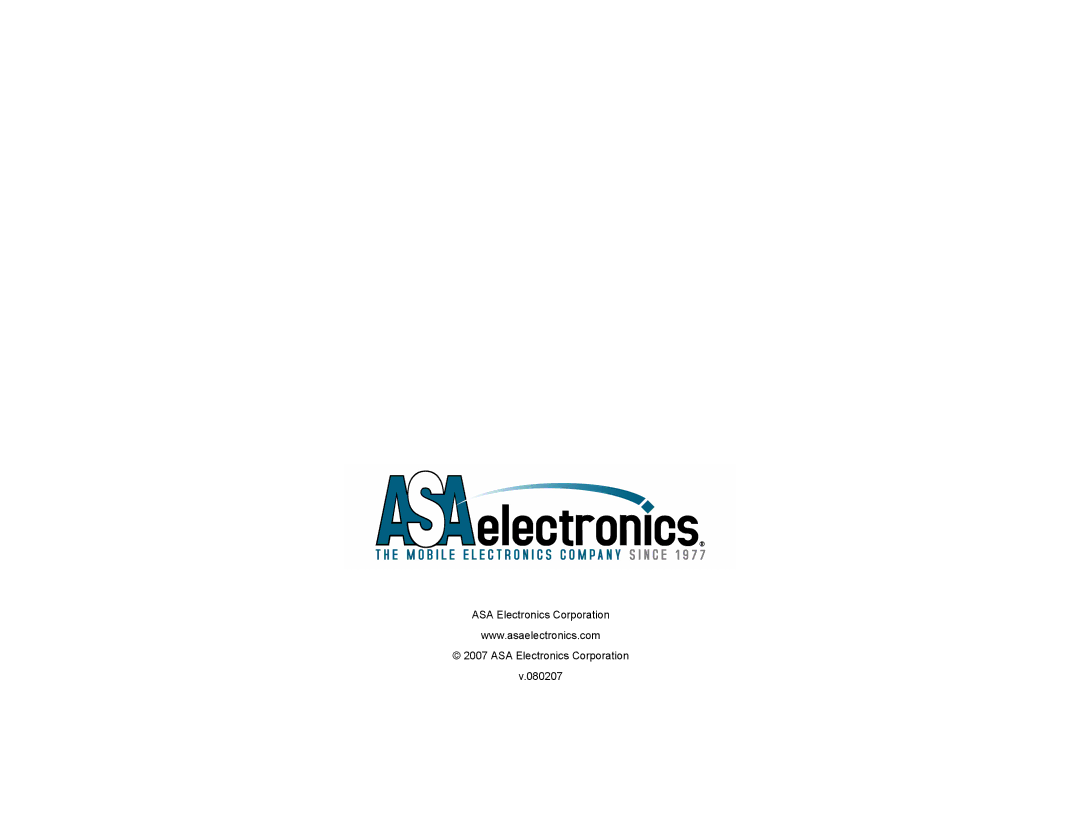 Jensen JMD200 operation manual ASA Electronics Corporation 080207 