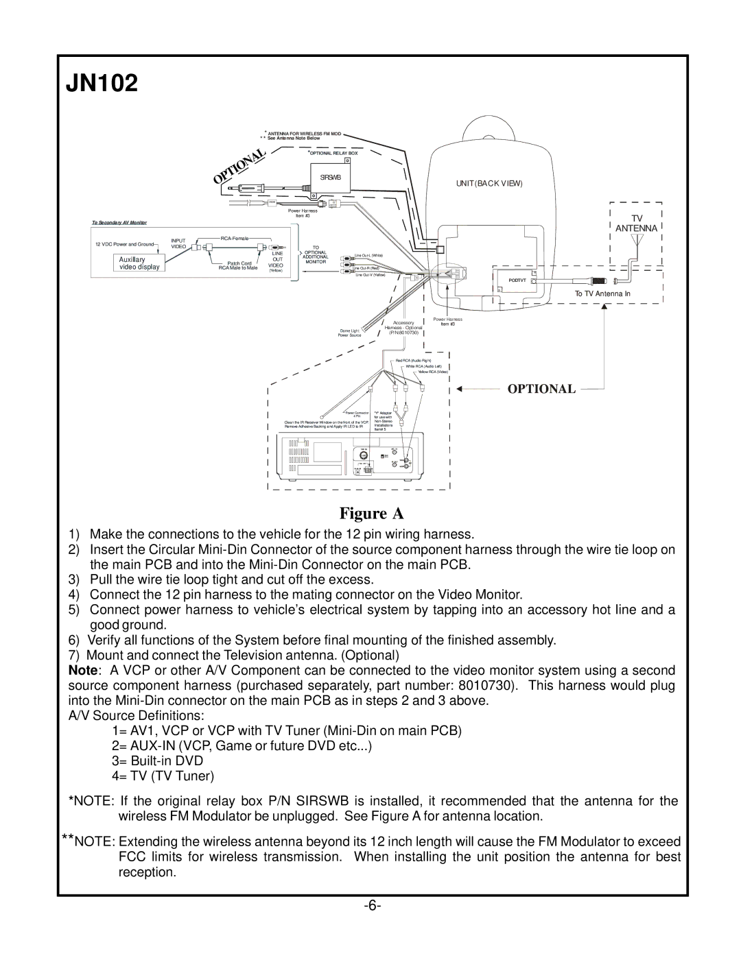 Jensen JN102 manual 