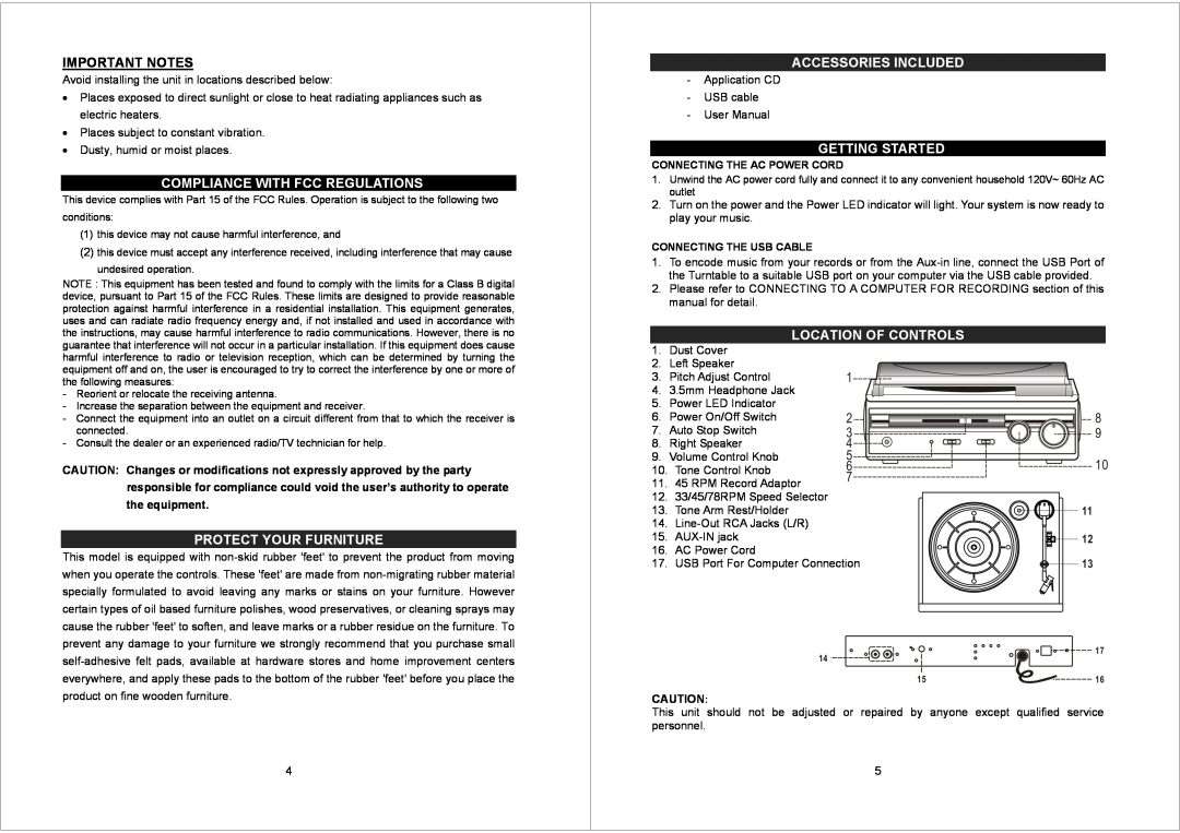Jensen JTA230 Important Notes, Compliance With Fcc Regulations, Application CD ACCESSORIES INCLUDED, Getting Started 