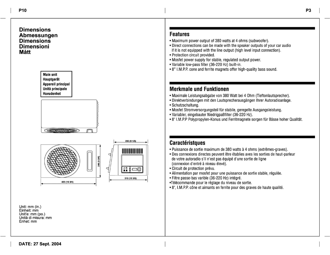 Jensen JXA8BA manual 