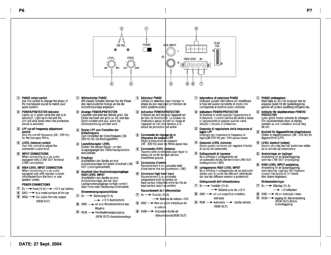 Jensen JXA8BA manual 