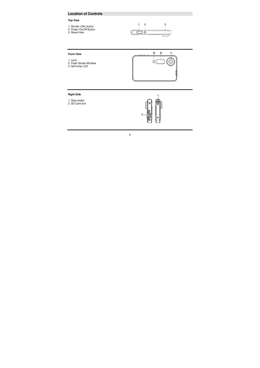 Jensen KT7009A owner manual Location of Controls, Top View, Front View, Right Side 