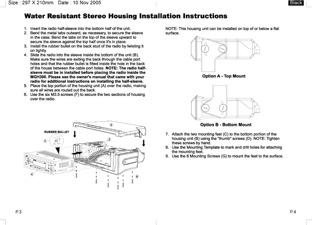 Jensen MGH300 manual 