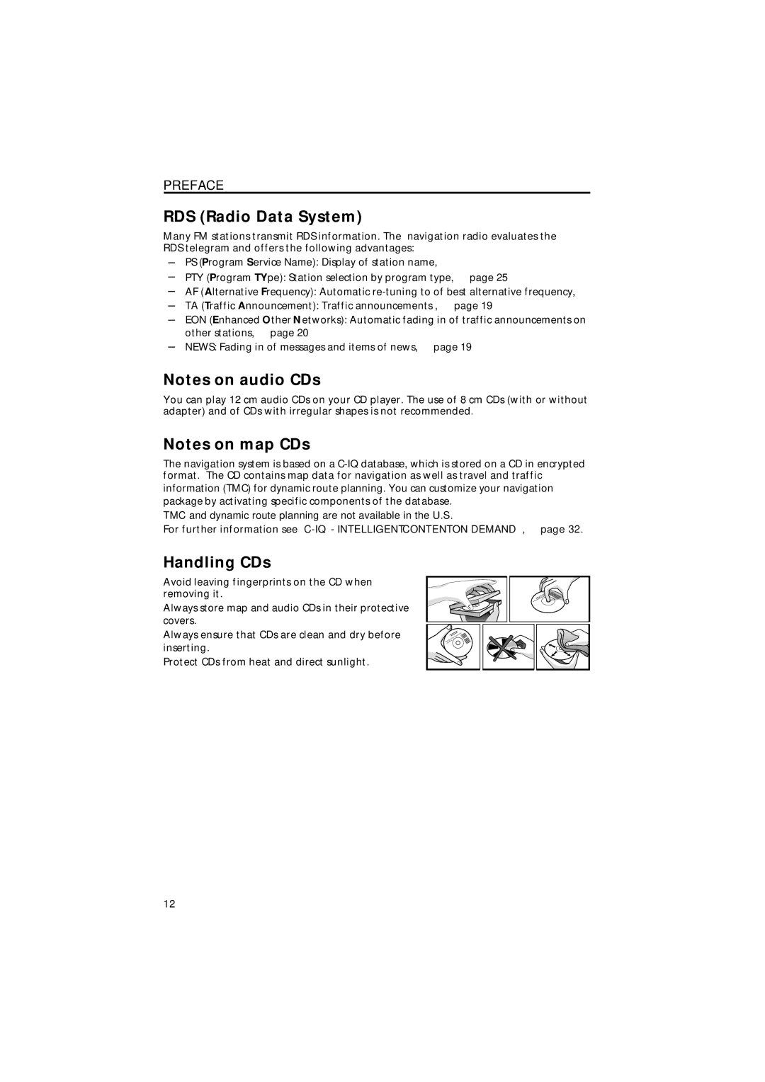 Jensen MS4200RS user manual RDS Radio Data System, Handling CDs 