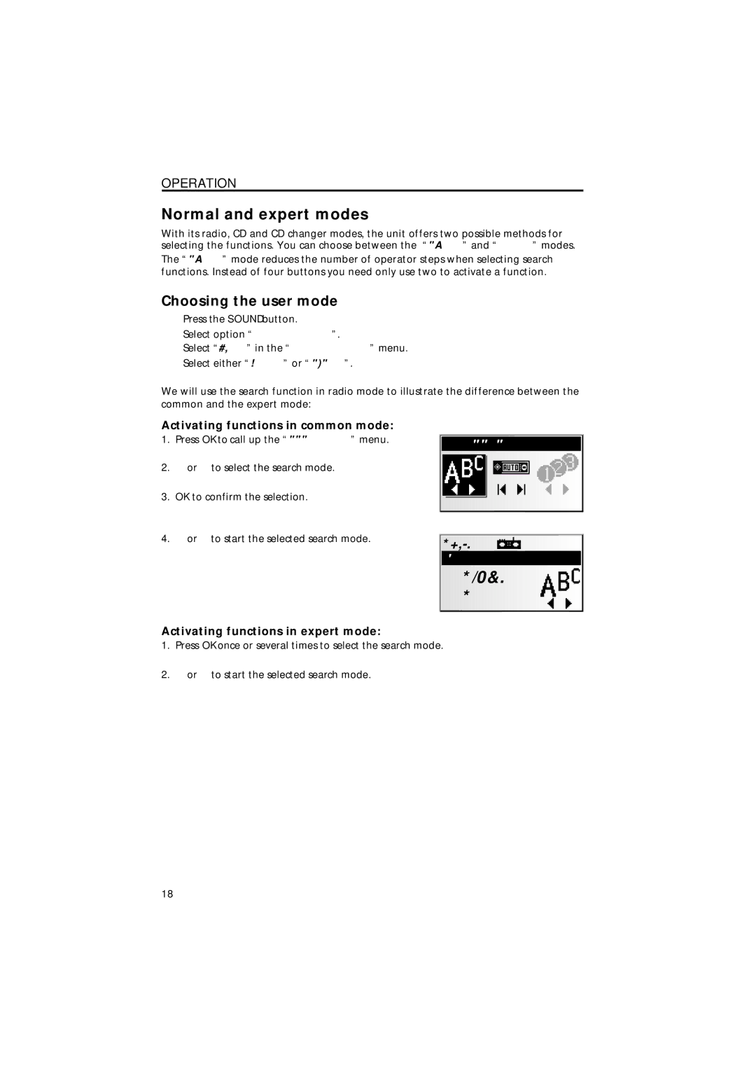 Jensen MS4200RS user manual Normal and expert modes, Choosing the user mode, Recall RDS Program 1329 