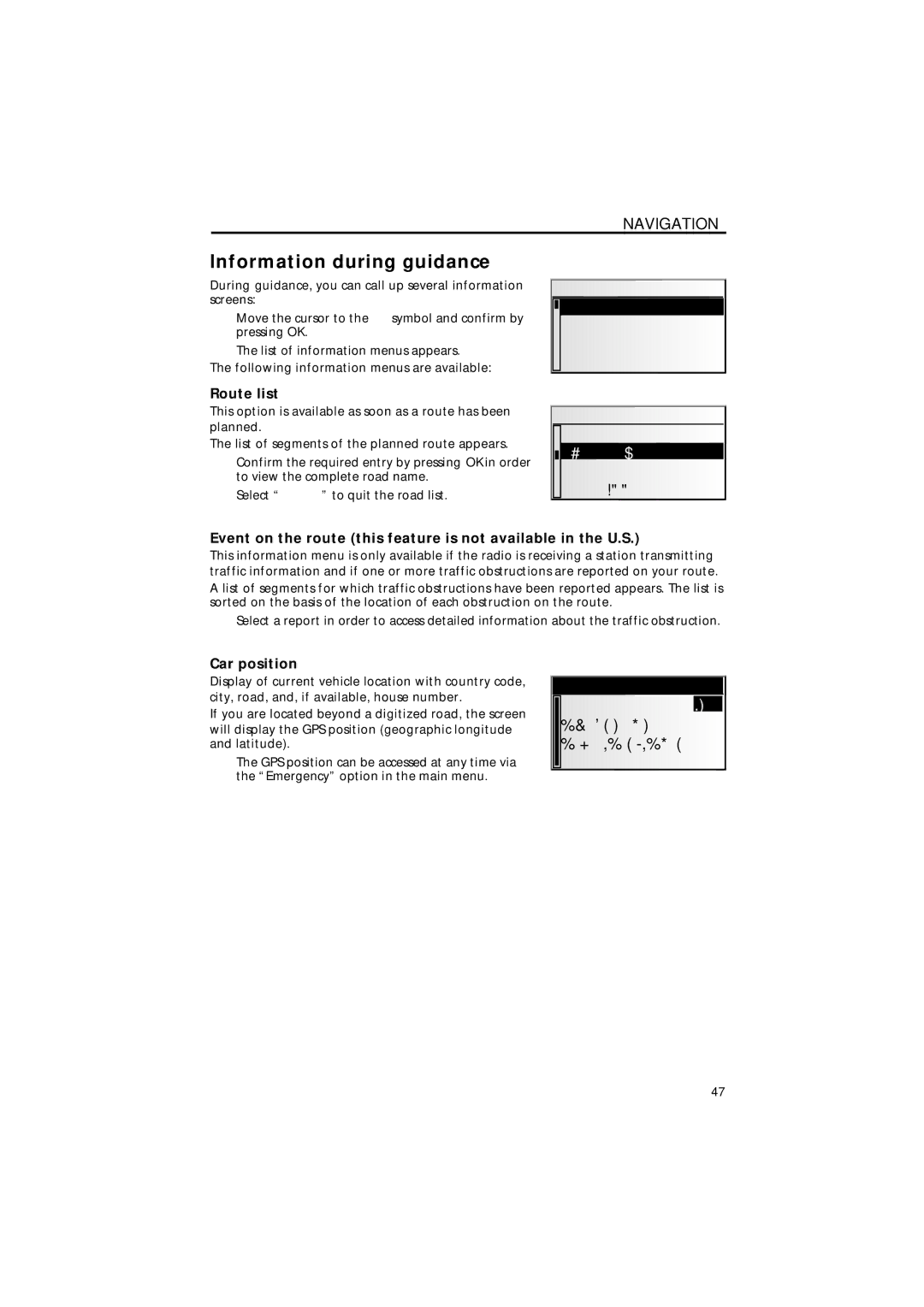 Jensen MS4200RS user manual Information during guidance, B49 Mls, Ab Anschl Mls A45 18.8 