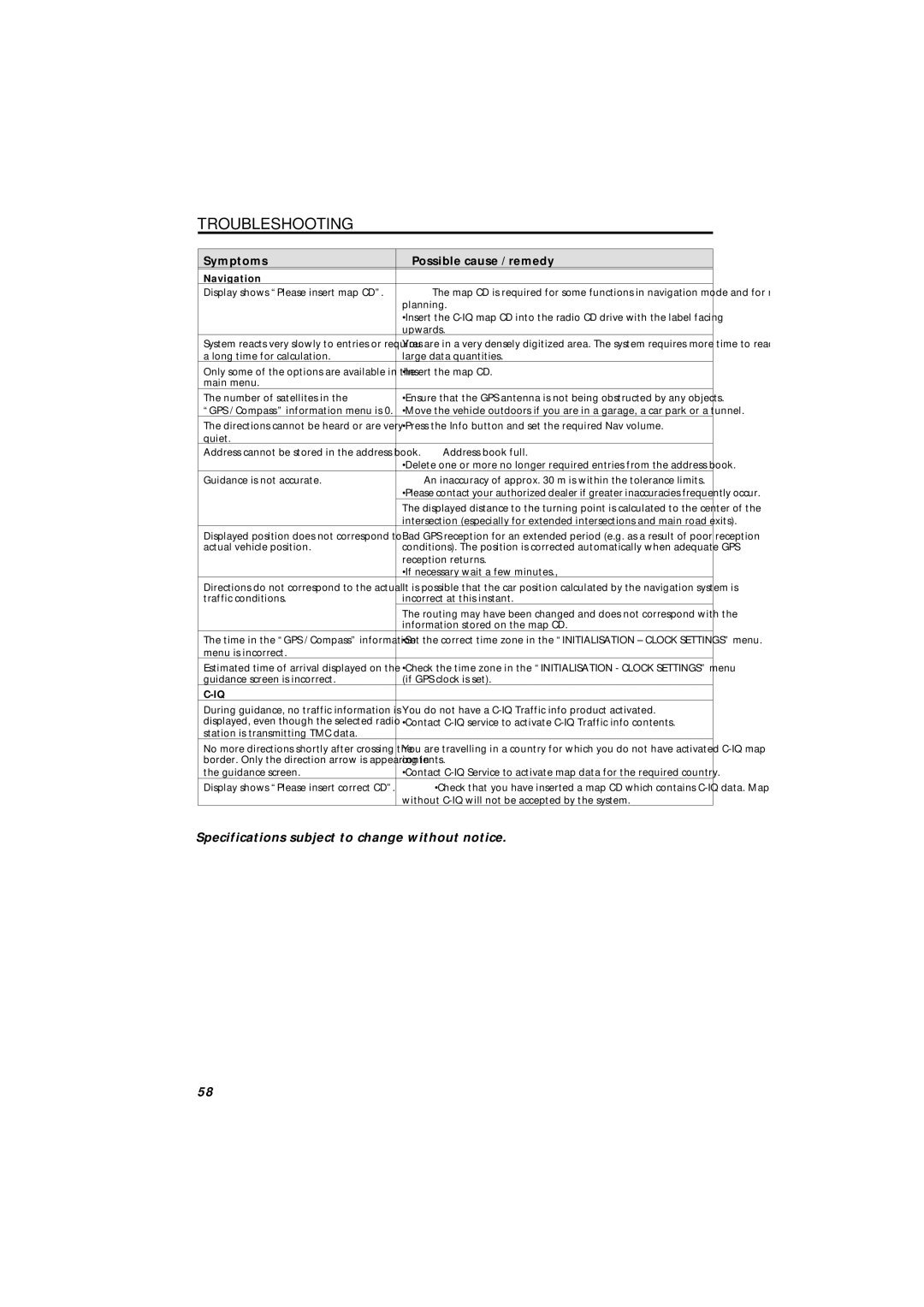 Jensen MS4200RS user manual Navigation 