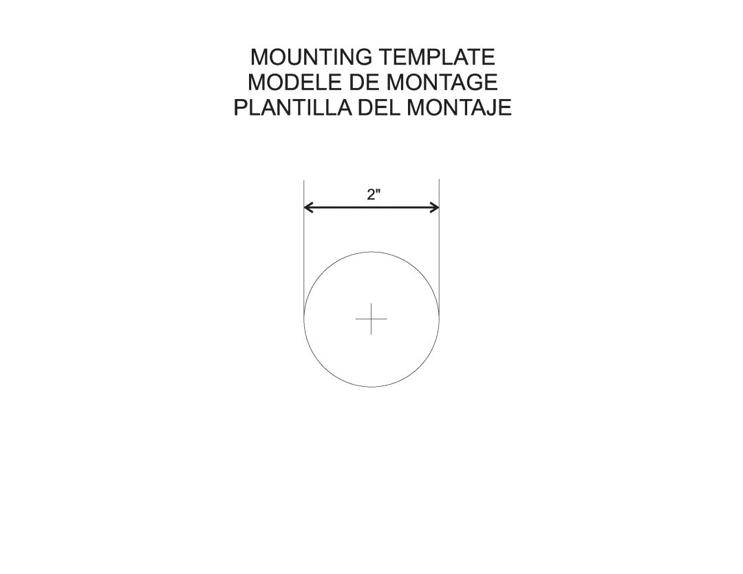 Jensen MWR75 installation instructions Mounting Template Modele De Montage Plantilla Del Montaje 