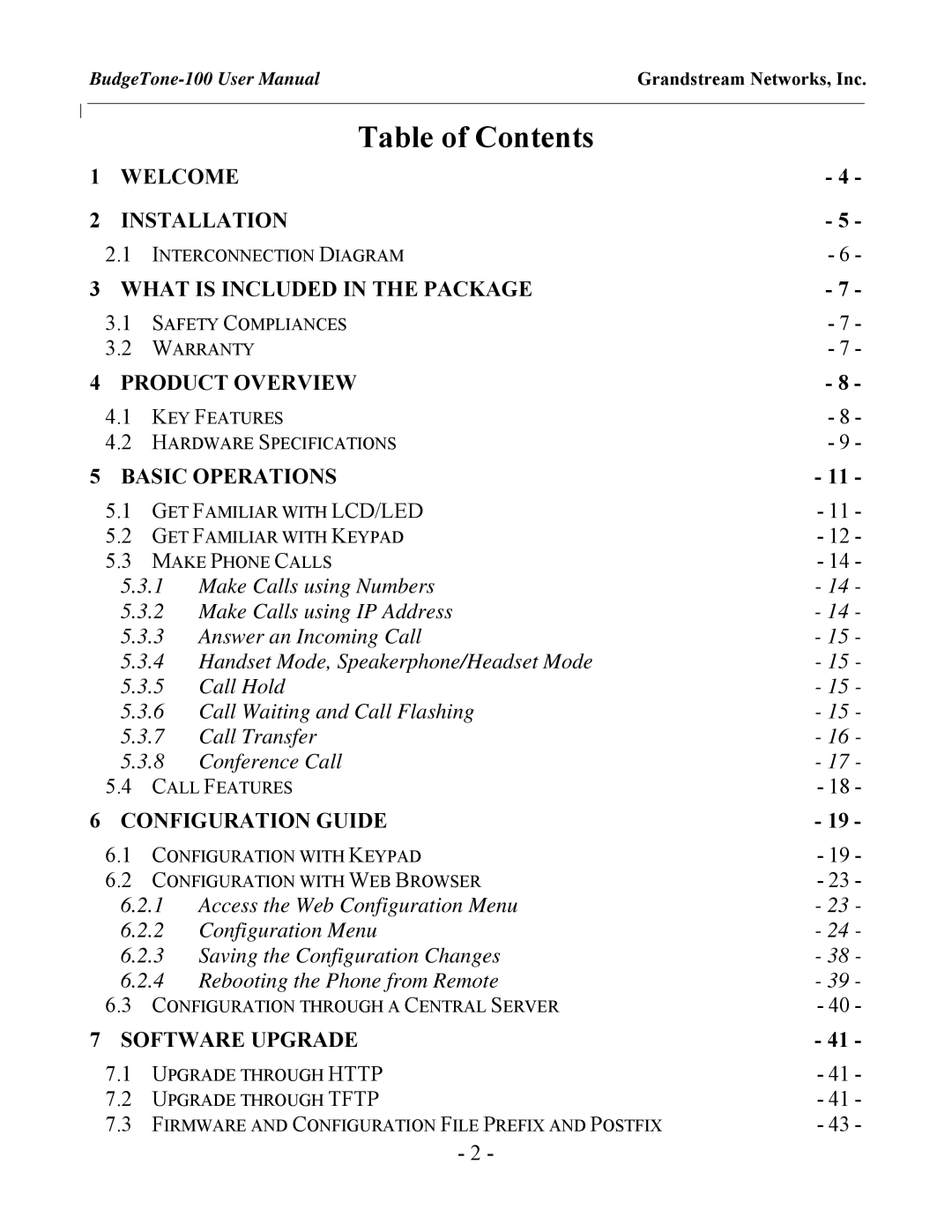 Jensen Tools 100 Sereis user manual Table of Contents 