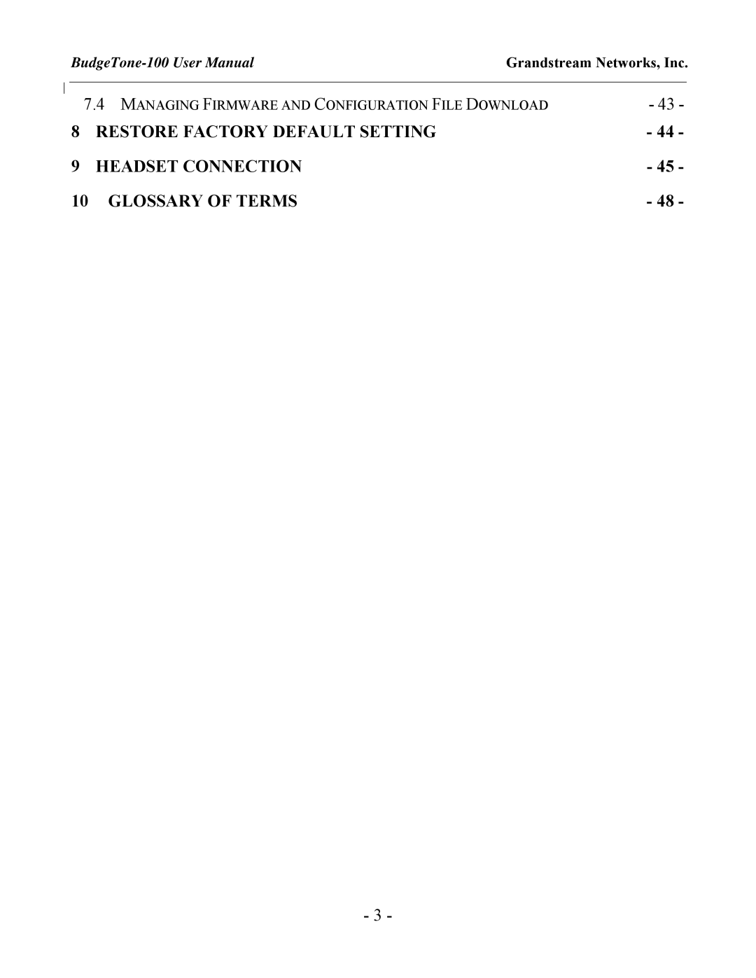 Jensen Tools 100 Sereis user manual Grandstream Networks, Inc 