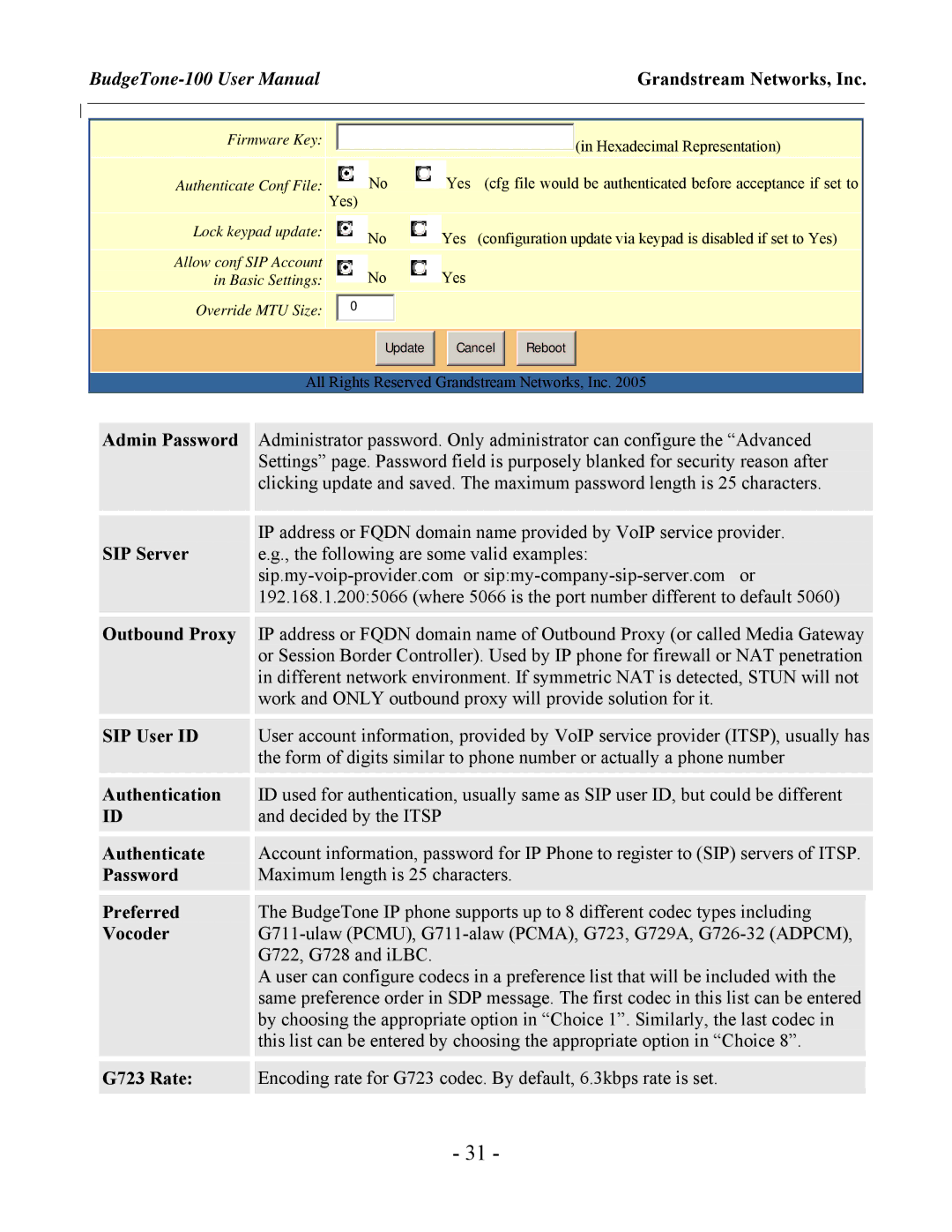 Jensen Tools 100 Sereis user manual All Rights Reserved Grandstream Networks, Inc 