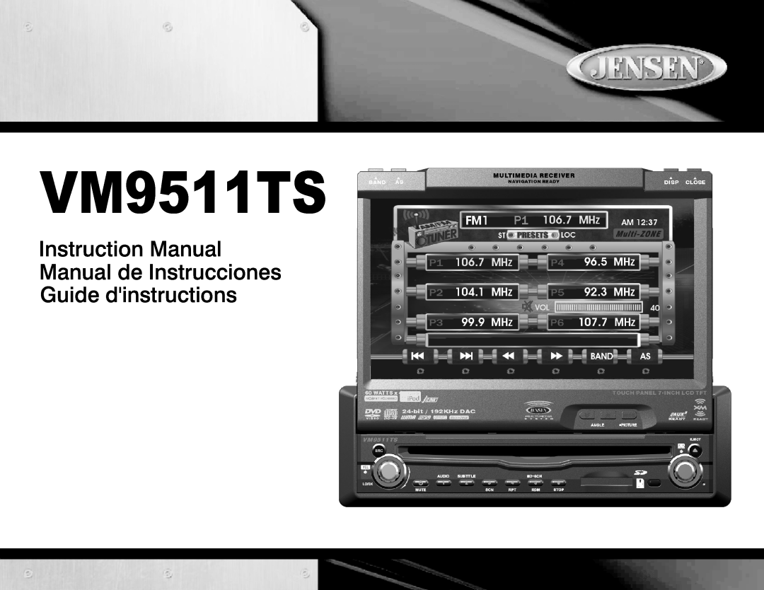 Jensen Tools VM9511TS instruction manual 