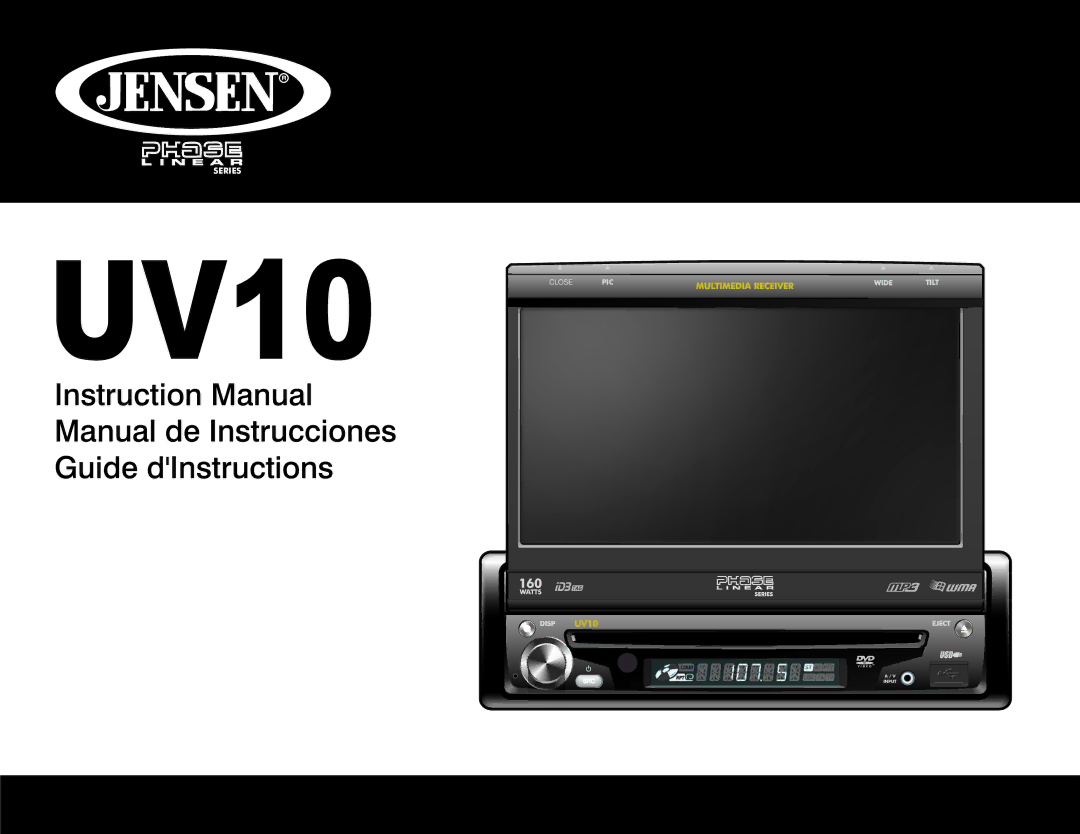 Jensen UV10 instruction manual 