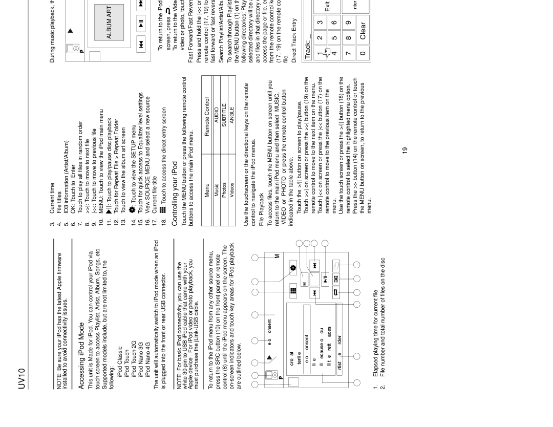 Jensen UV10 instruction manual Accessing iPod Mode, Controlling your iPod, File Playback, Fast Forward/Fast Reverse 