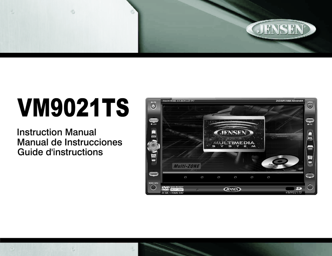 Jensen VM9021TS instruction manual 