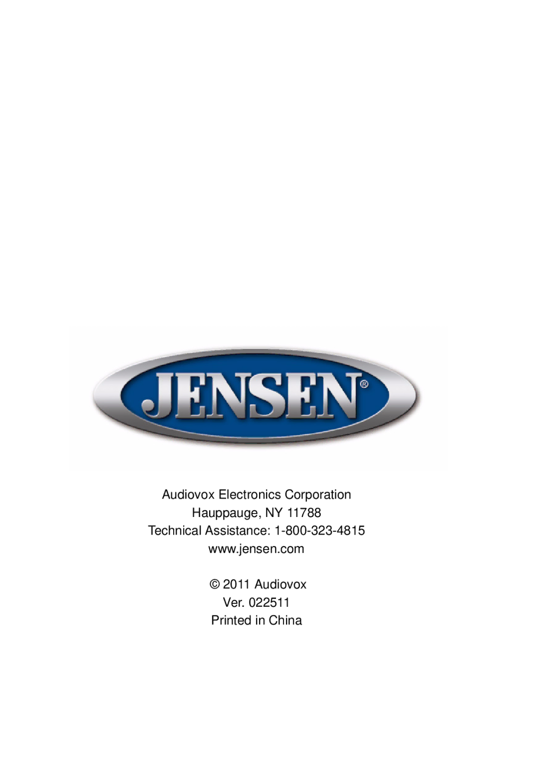 Jensen VM9114 operating instructions 