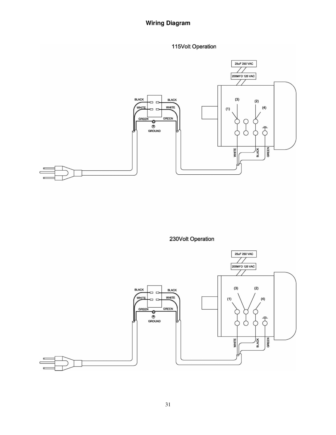 Jet Tools 708358 operating instructions Wiring Diagram 