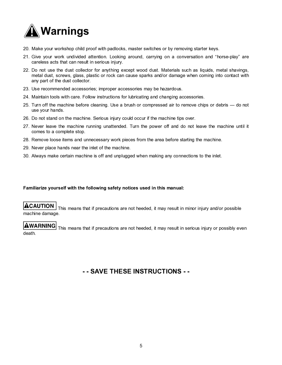 Jet Tools DC-1100CK operating instructions 