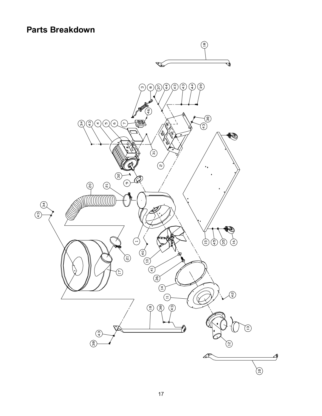 Jet Tools DC-1200CK operating instructions Parts Breakdown 