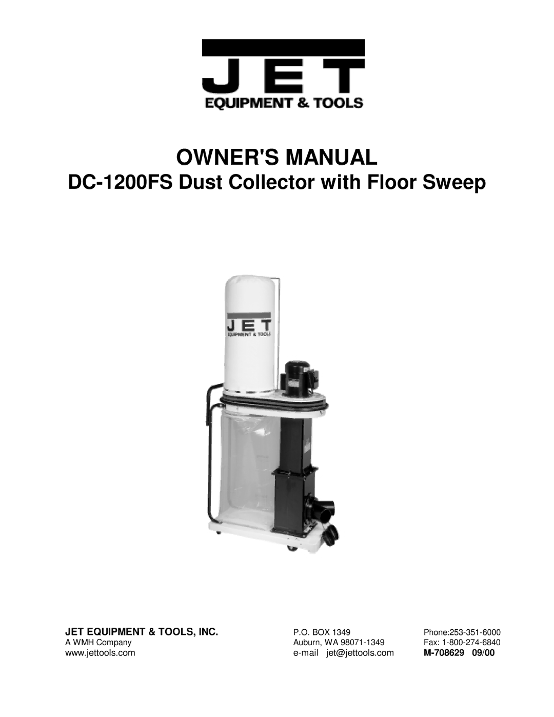 Jet Tools owner manual DC-1200FS Dust Collector with Floor Sweep 