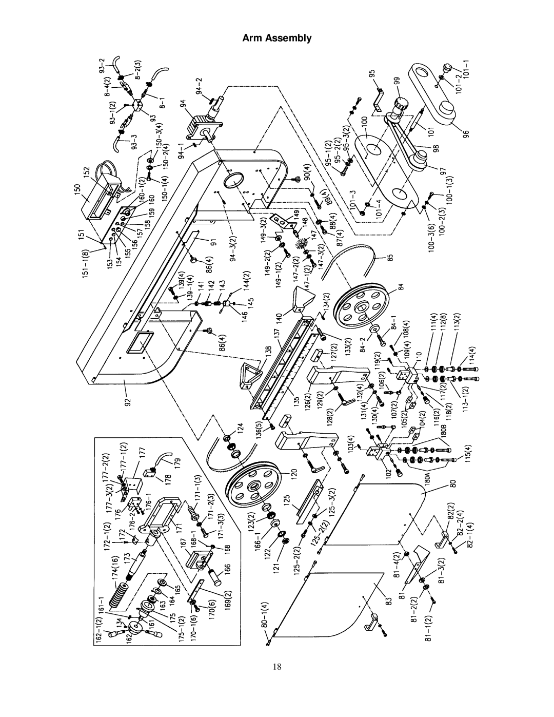 Jet Tools HBS-1321W WMH operating instructions Arm Assembly 