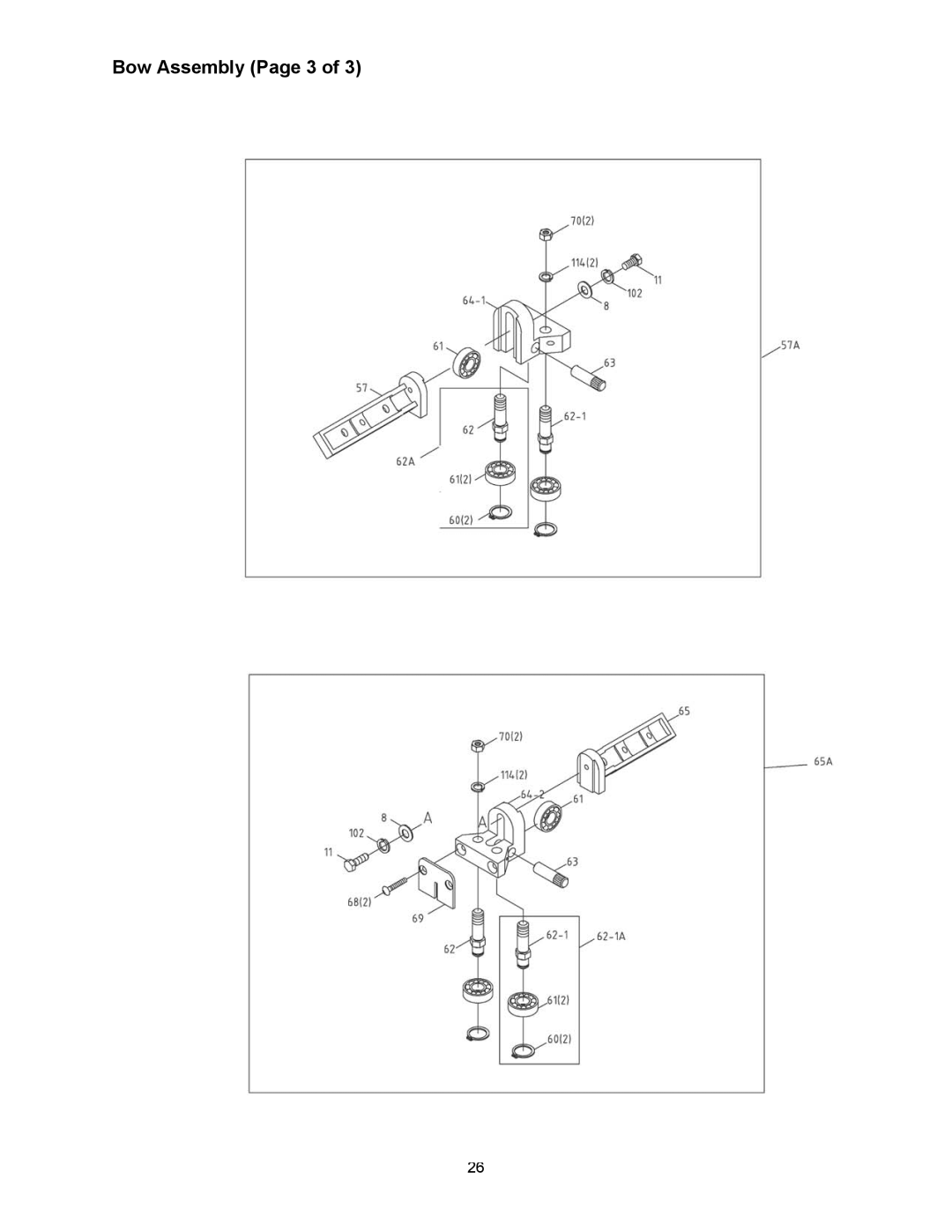 Jet Tools HBS-56S operating instructions Bow Assembly Page 3 