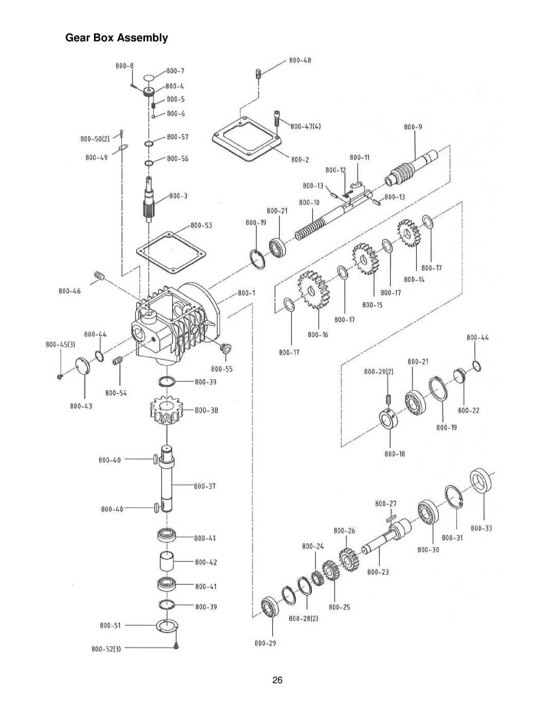 Jet Tools HBS-814GH operating instructions Gear Box Assembly 