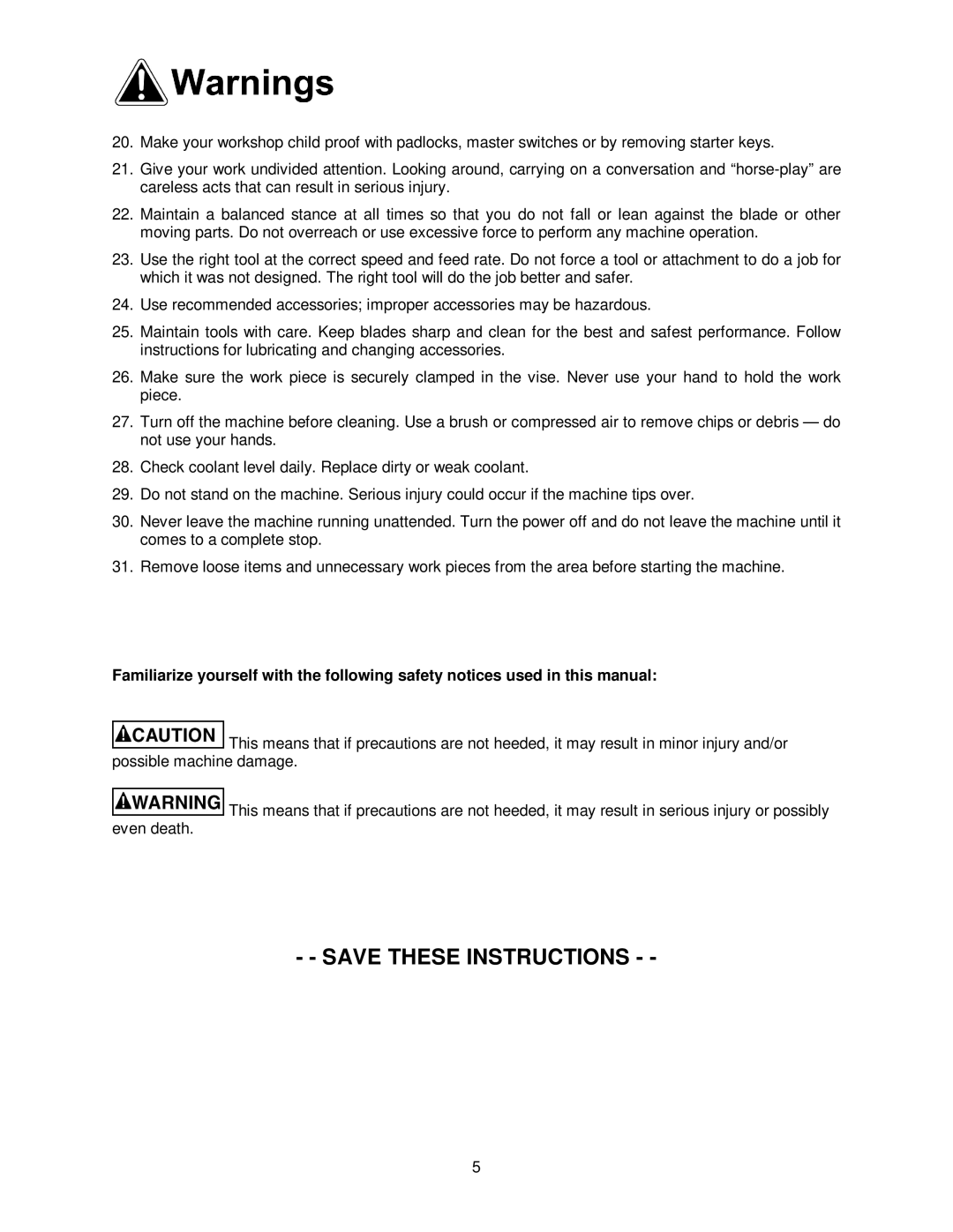 Jet Tools HBS-814GH operating instructions 