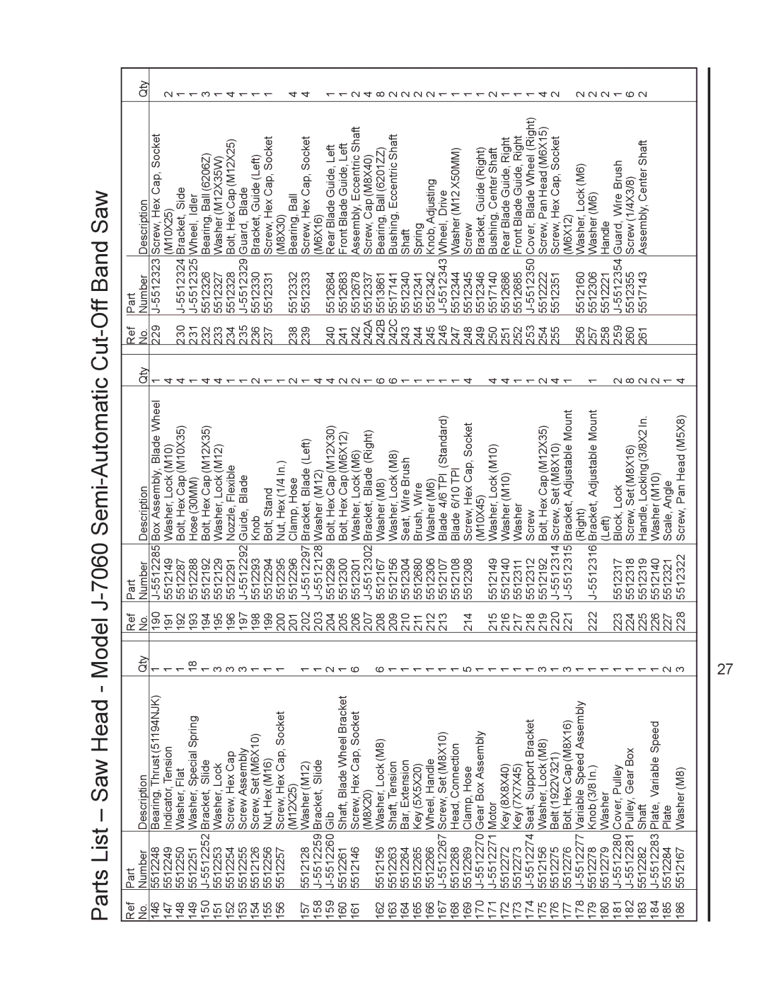 Jet Tools J-7060 operating instructions 