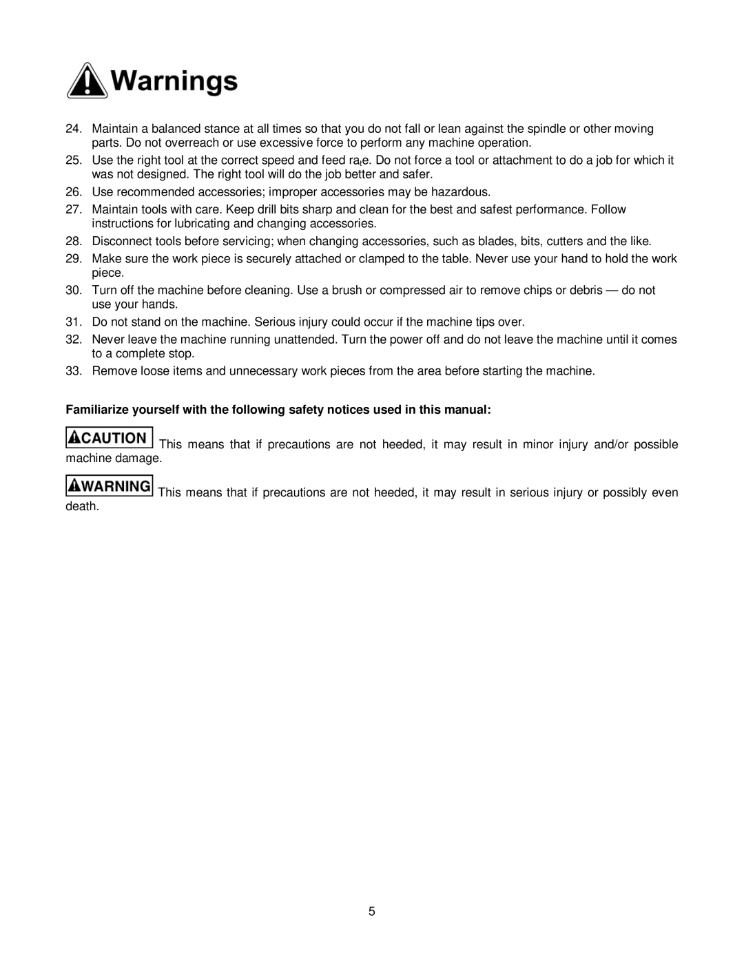 Jet Tools JDP-12 operating instructions 