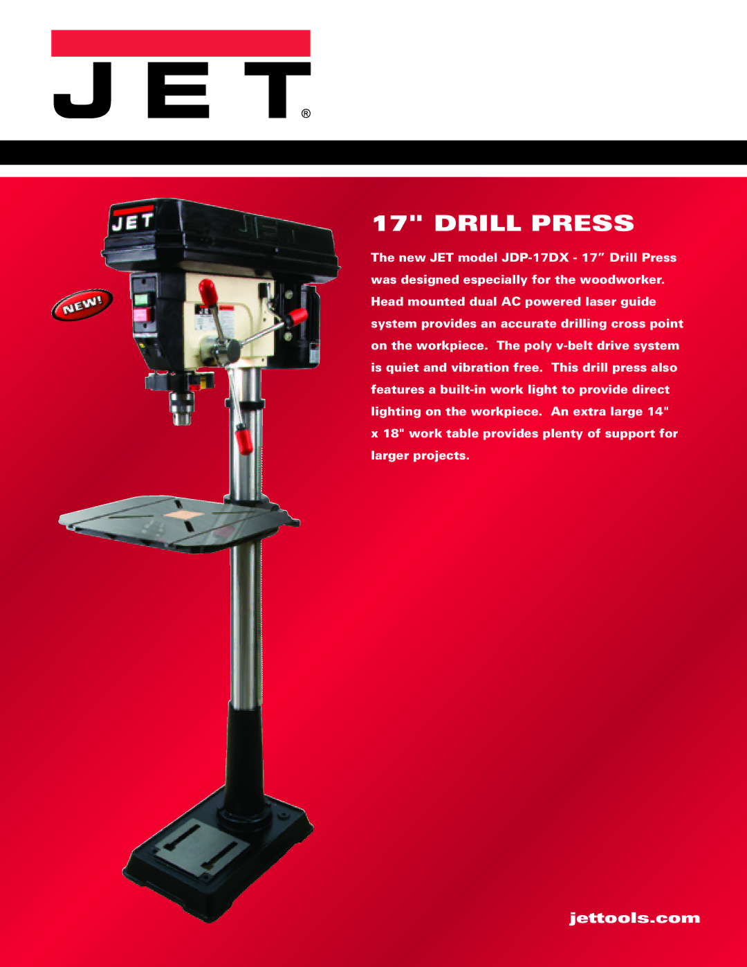 Jet Tools JDP-17DX manual Drill Press 