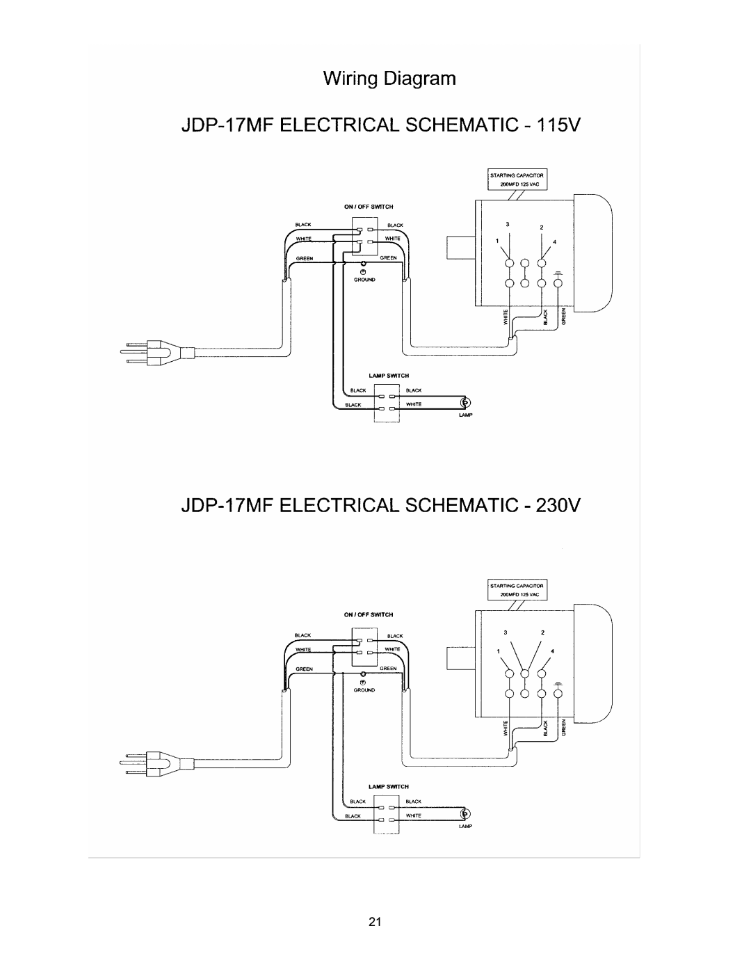 Jet Tools JDP-17MF operating instructions 