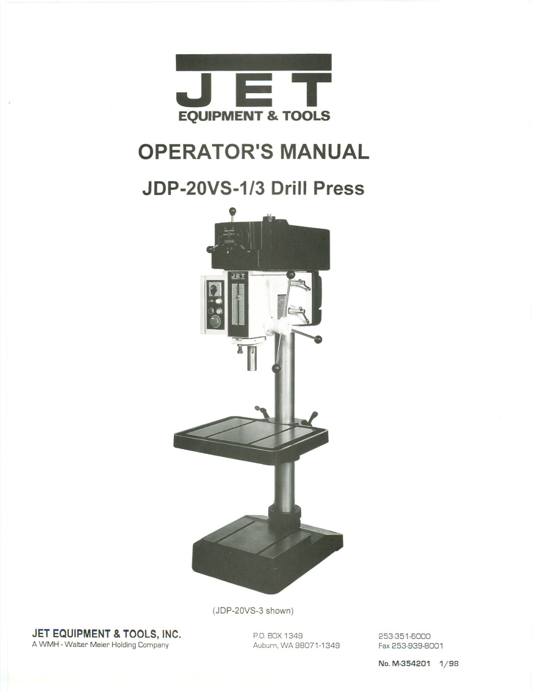 Jet Tools JDP-20VS manual Let 