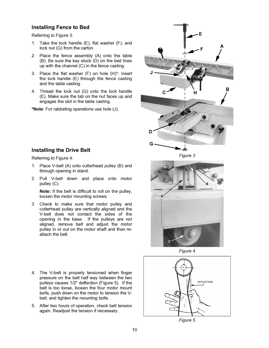 Jet Tools JJ-6CSX, JJ-6CSDX operating instructions Installing Fence to Bed, Installing the Drive Belt 