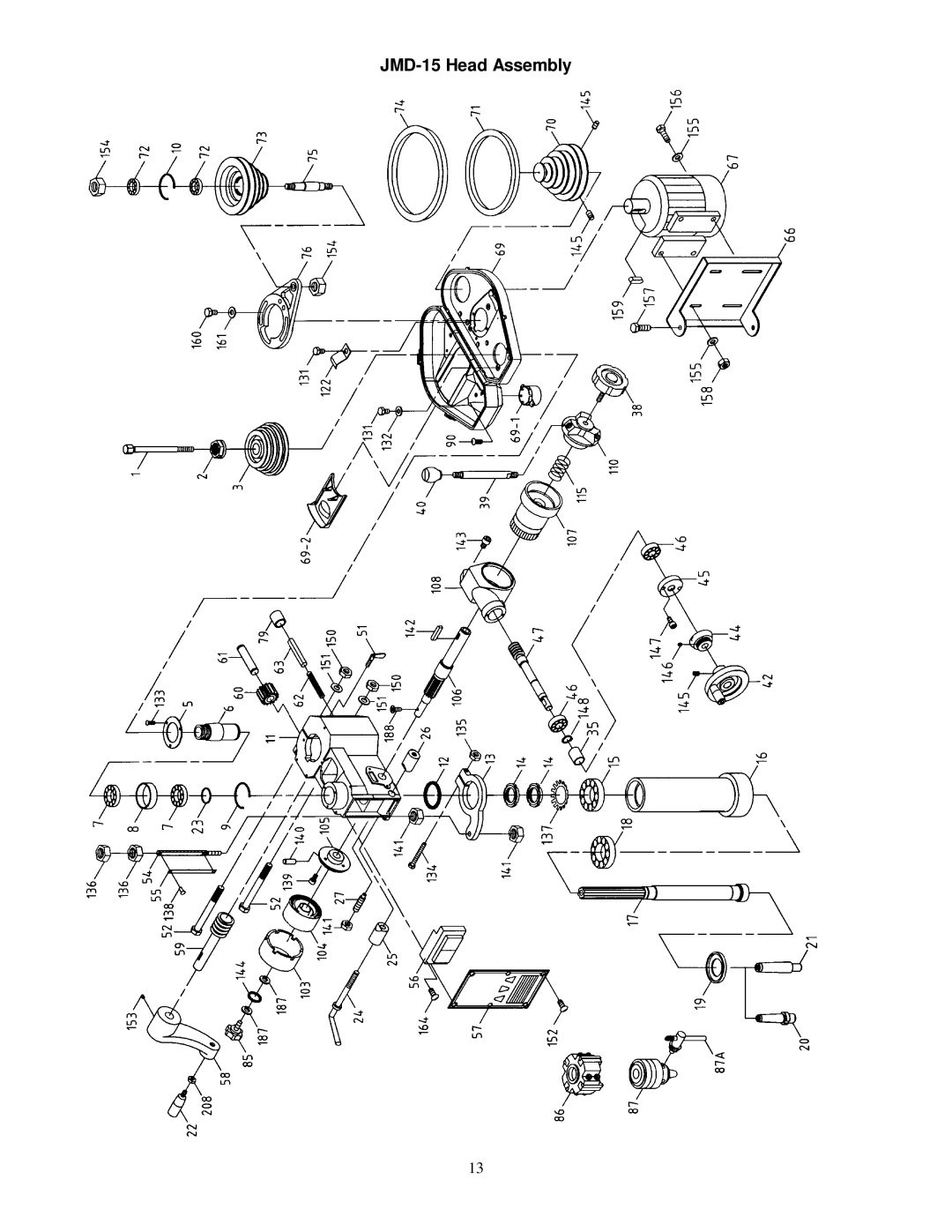 Jet Tools owner manual JMD-15 Head Assembly 