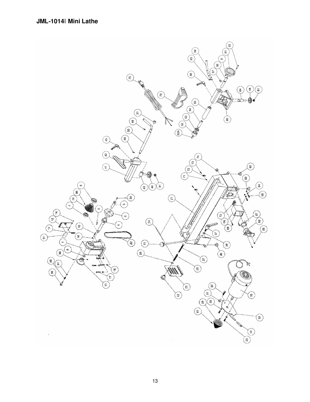 Jet Tools JWL-1220 operating instructions JML-1014IMini Lathe 