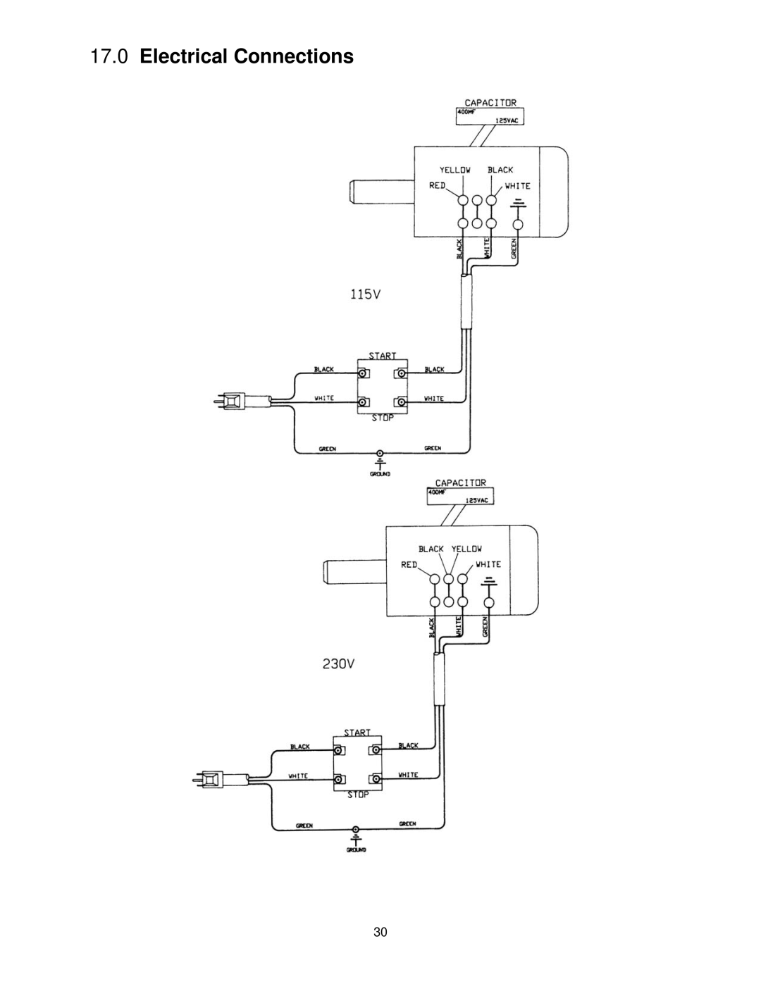 Jet Tools JPM-13CS operating instructions Electrical Connections 