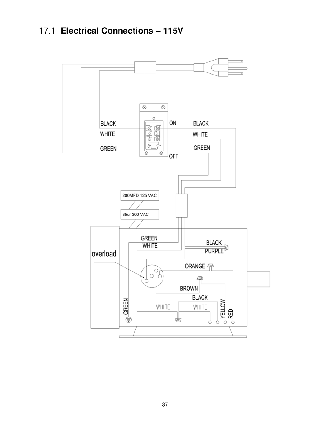 Jet Tools JPS-10TS operating instructions Electrical Connections 