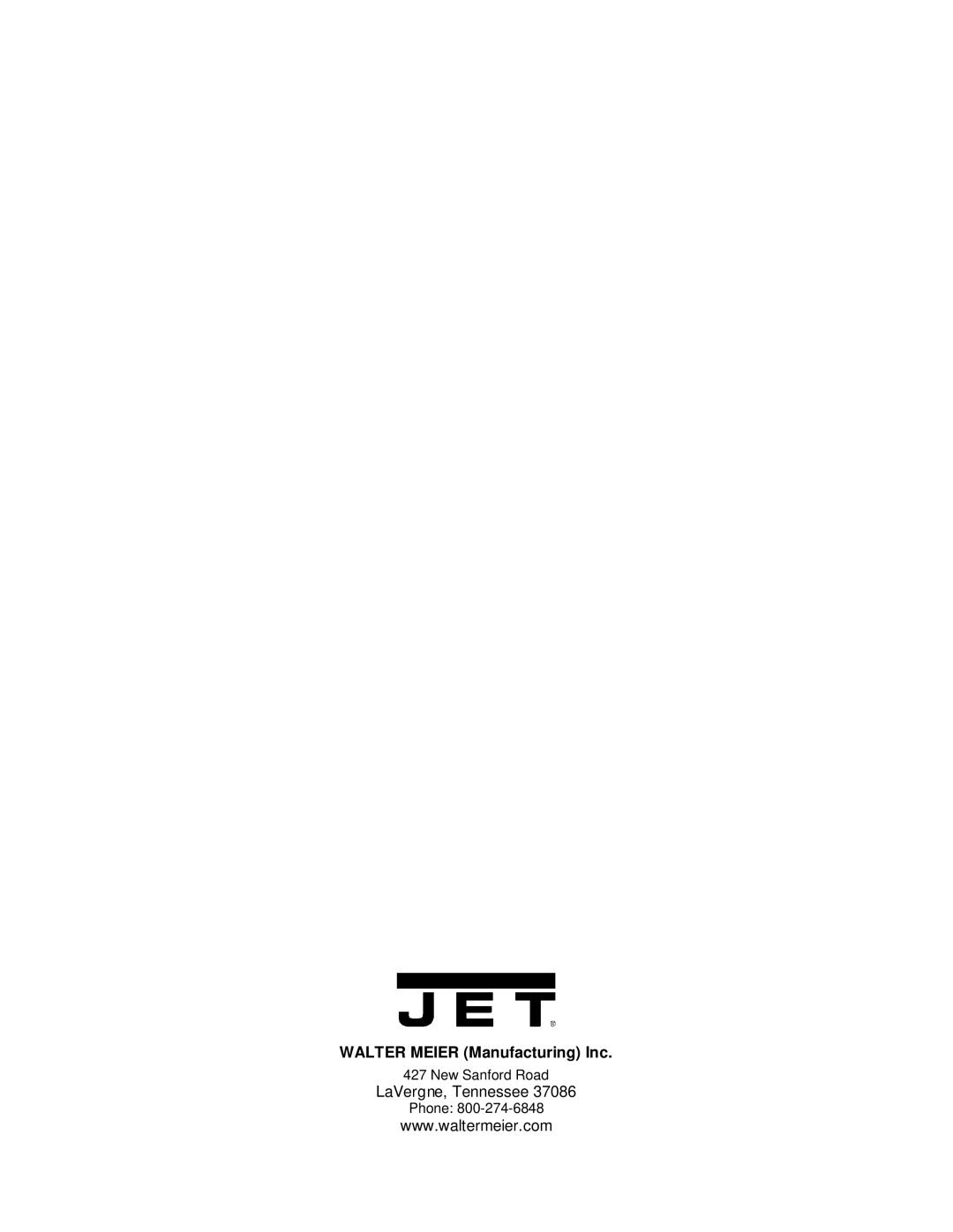 Jet Tools JPS-10TS operating instructions Walter Meier Manufacturing Inc 