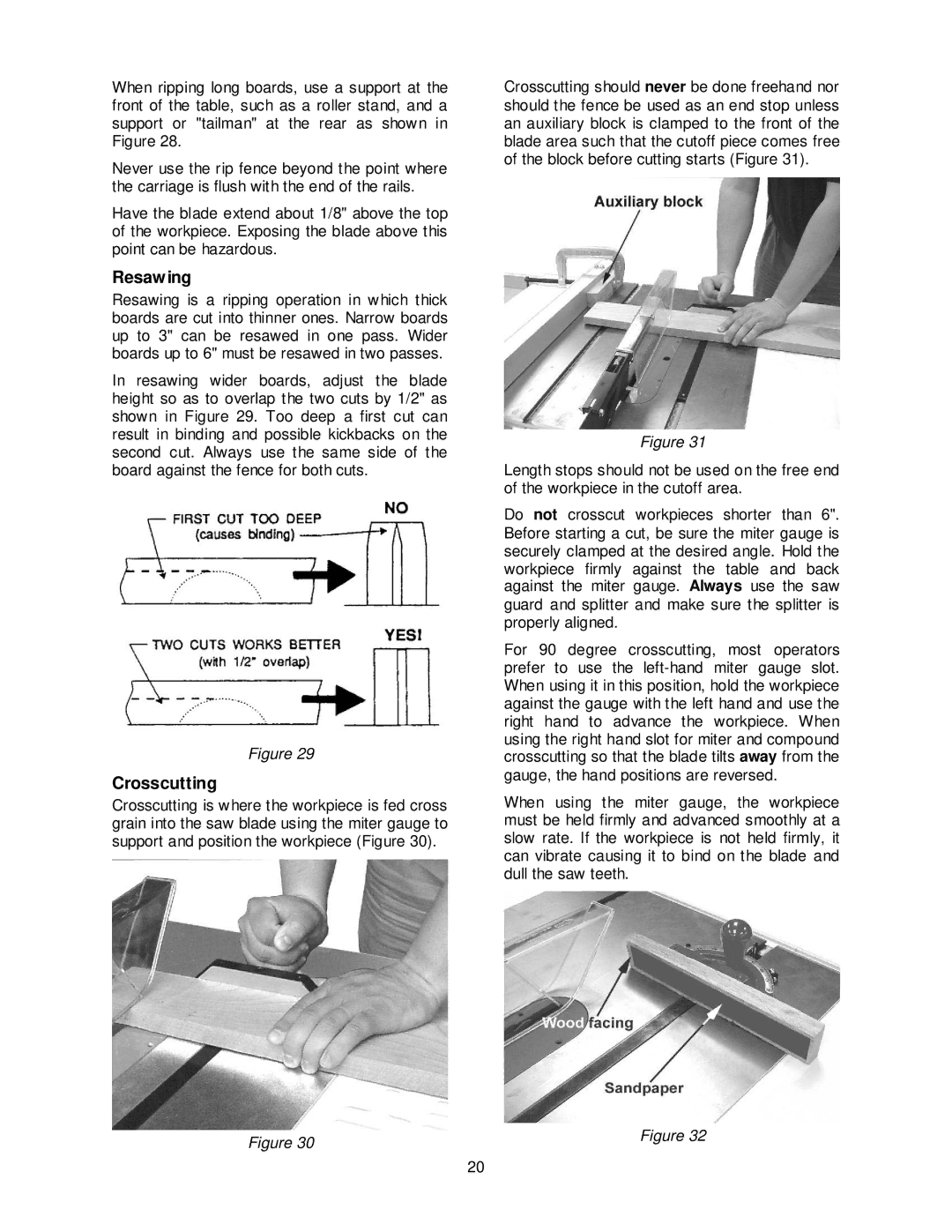 Jet Tools JPS-10TS operating instructions Resawing 