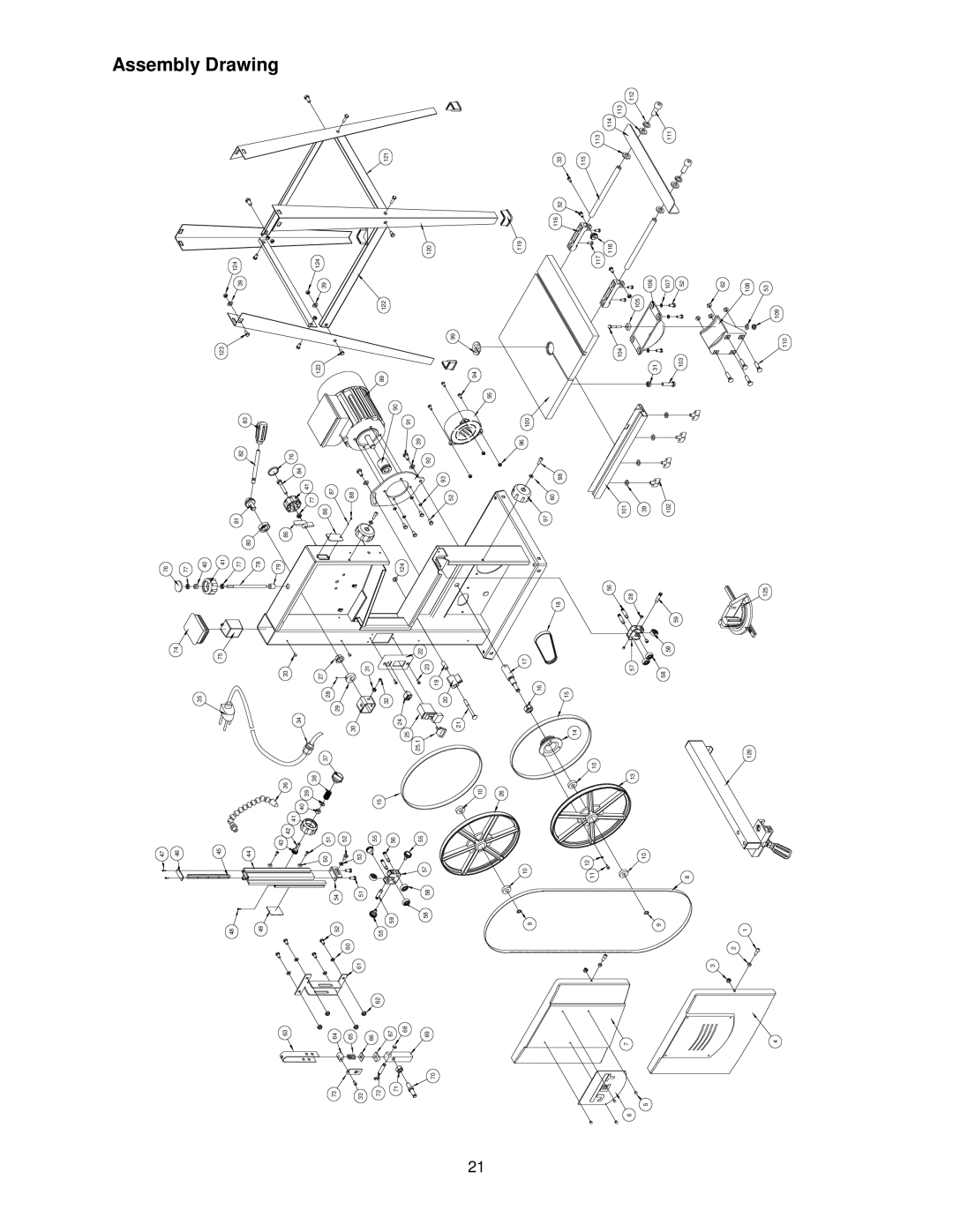 Jet Tools JWBS-10OS operating instructions Assembly Drawing 