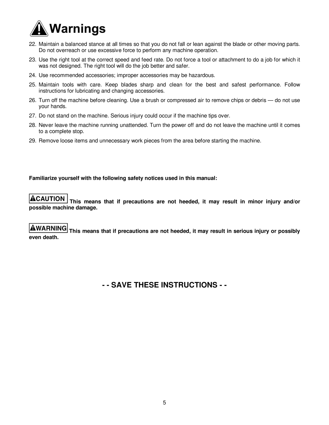 Jet Tools JWBS-10OS operating instructions 